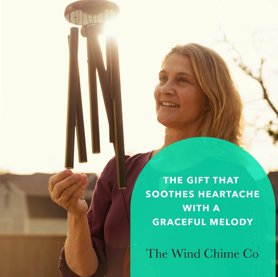Gift Bundle - Serenity Memorial Wind Chimes - Memorial Heart Included 32&rdquo; - steven wick