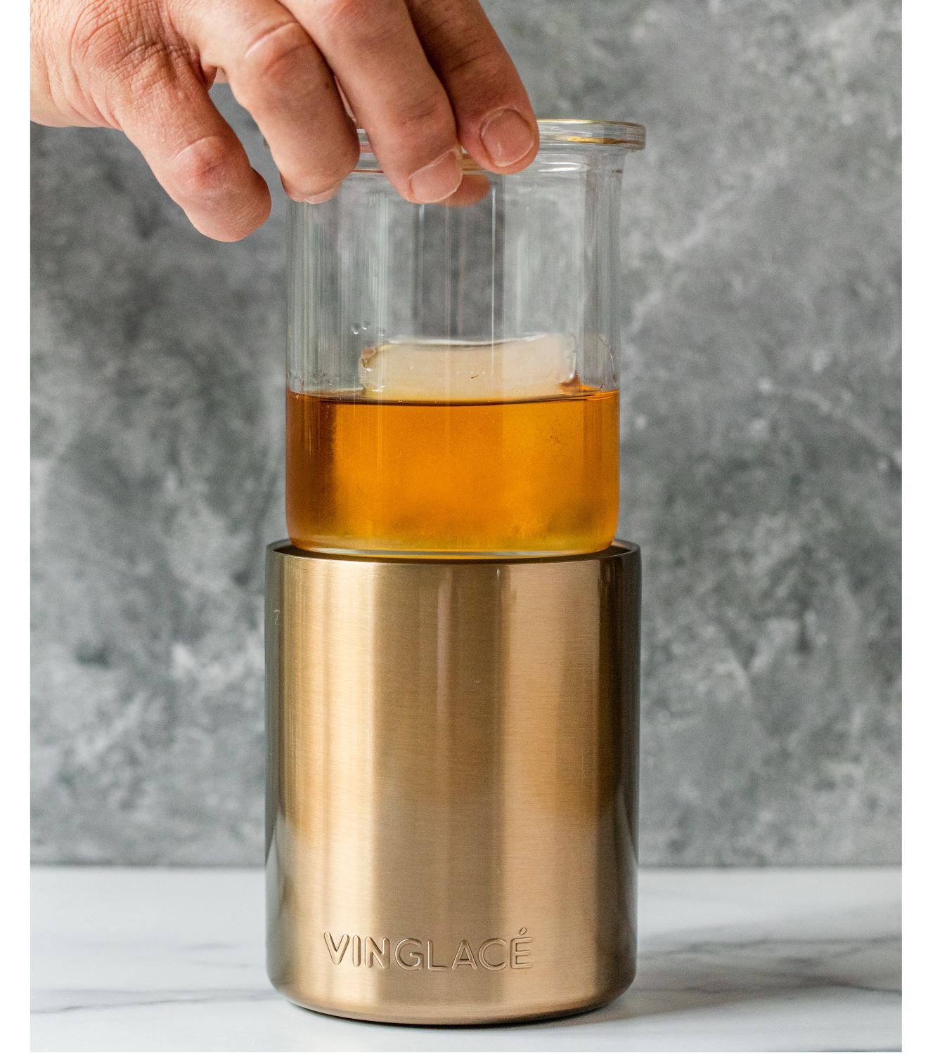 Glass Lined Whiskey Low Ball