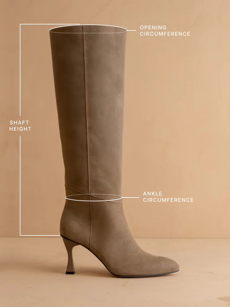 The Lexington | Dark Taupe Pointed Toe Knee High Boot