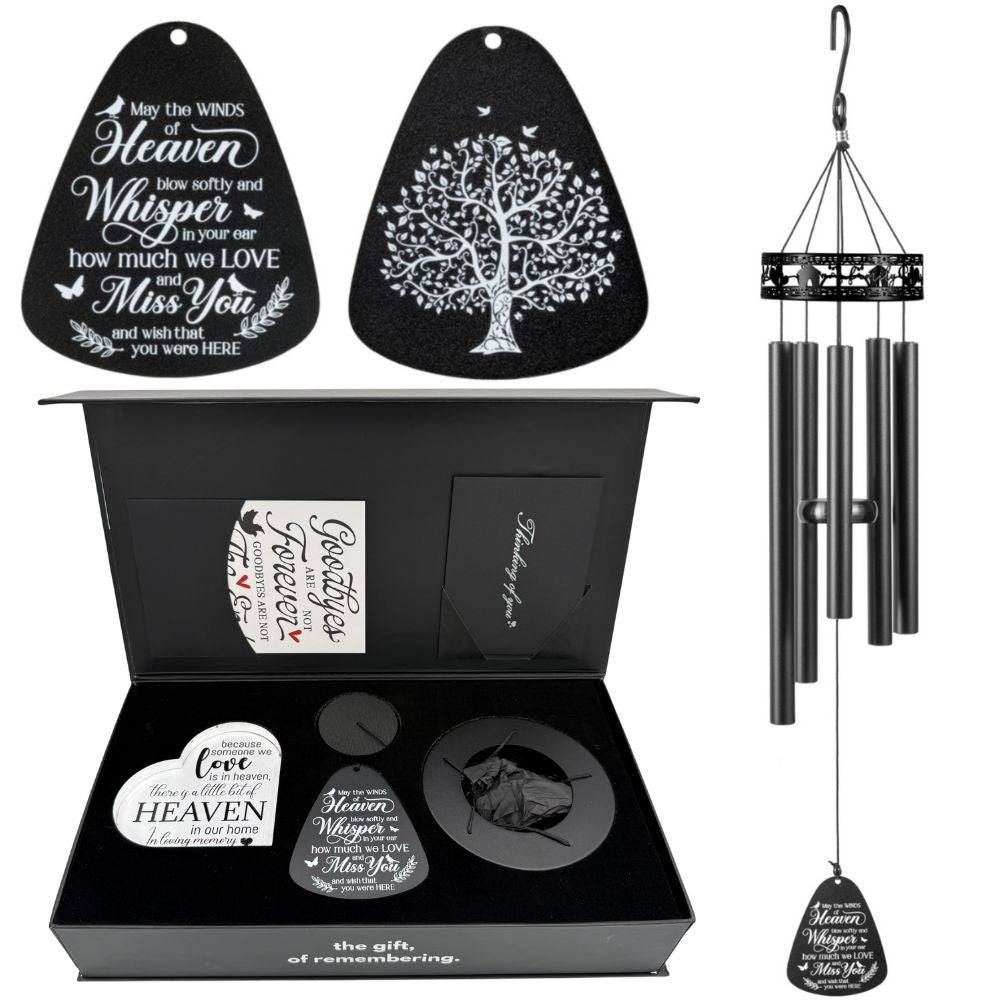 Gift-Bundle - Serenity Family-Love Memorial Wind Chimes, Thoughtful Gift For Special Occasions or Reflections 34&quot; - steven wick