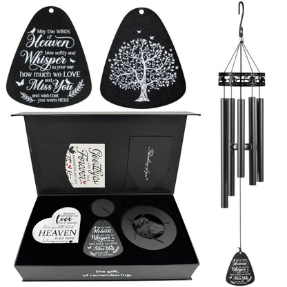 Gift-Bundle - Serenity Family-Love Memorial Wind Chimes, Thoughtful Gift For Special Occasions or Reflections 34&quot; - steven wick