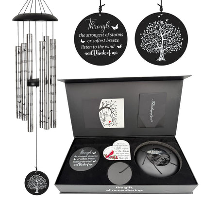 Gift Bundle - Serenity Memorial Wind Chimes, Thoughtful Gift For Special Occasions or Reflections Amazing Grace Scripture 40&quot; - steven wick