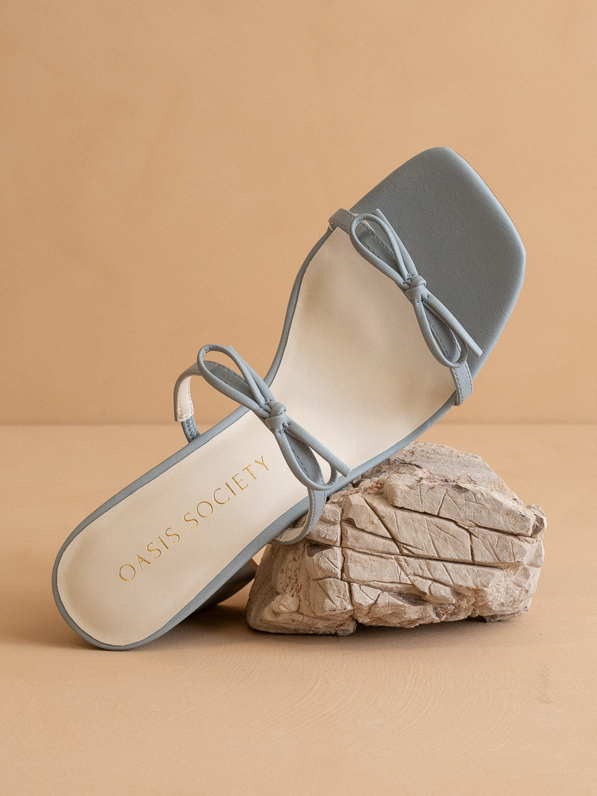 The Wendy | Blue Double Strap Bow Heels - steven wick