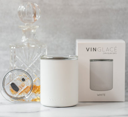 Limited Edition Deer Hunter Glass Lined Whiskey Glass in White