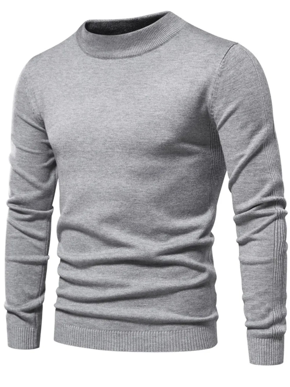 Men's Mock Neck Long Sleeve Sweater - steven wick