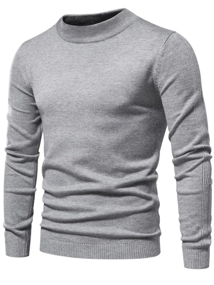 Men's Mock Neck Long Sleeve Sweater - steven wick
