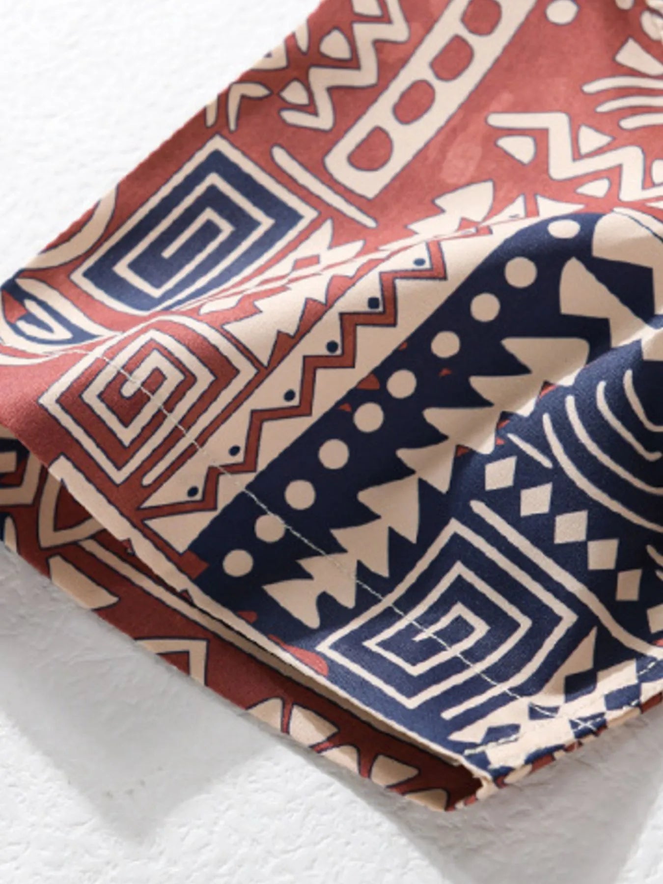 Men's Plus Size Printed Button Up Short Sleeve Shirt - steven wick