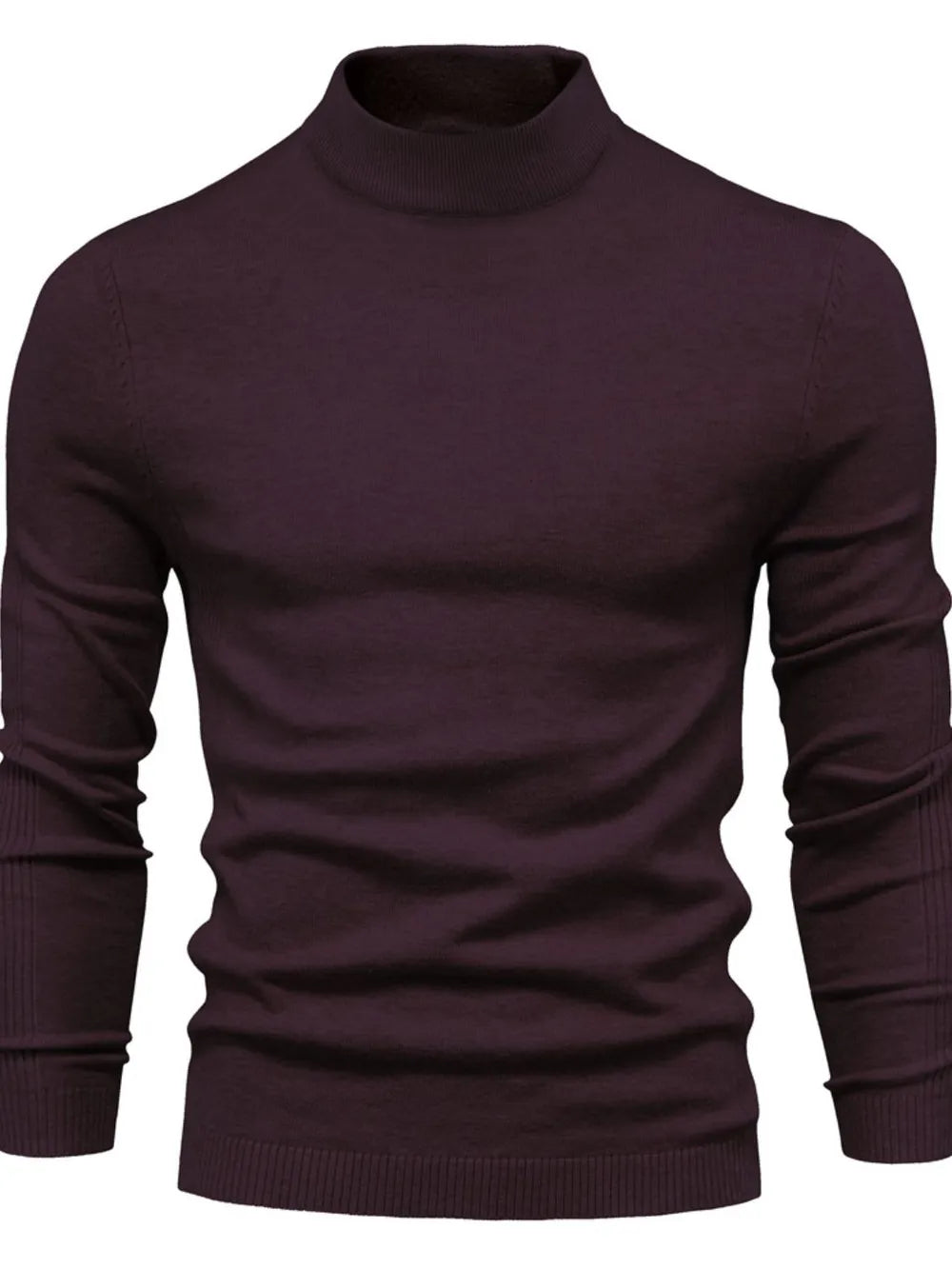 Men's Mock Neck Long Sleeve Sweater - steven wick