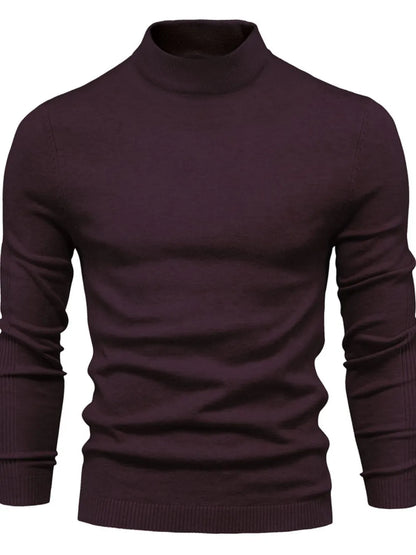 Men's Mock Neck Long Sleeve Sweater - steven wick