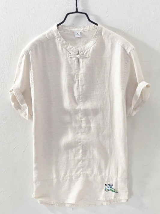 Men's Plus Size Lightweight Short Sleeve Blouse - steven wick