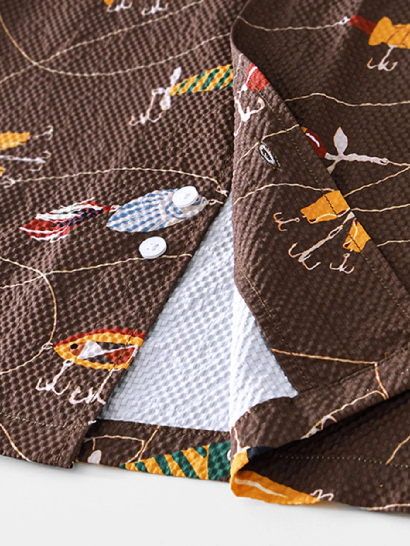 Men's Printed Button Up Short Sleeve Shirt - steven wick