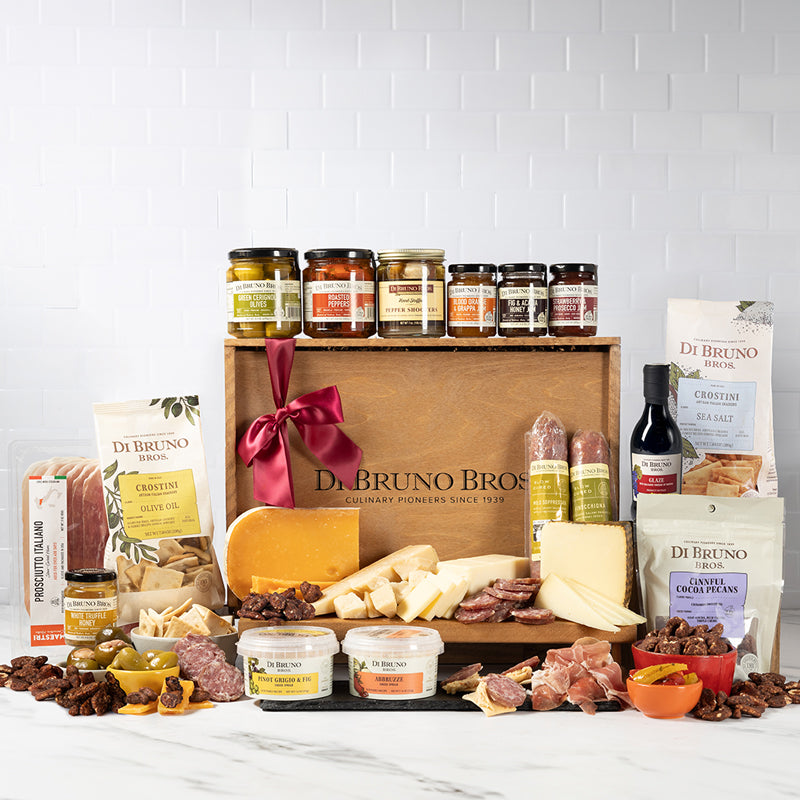 Extravaganza Cheese &amp; Charcuterie Gourmet Gift Crate - steven wick
