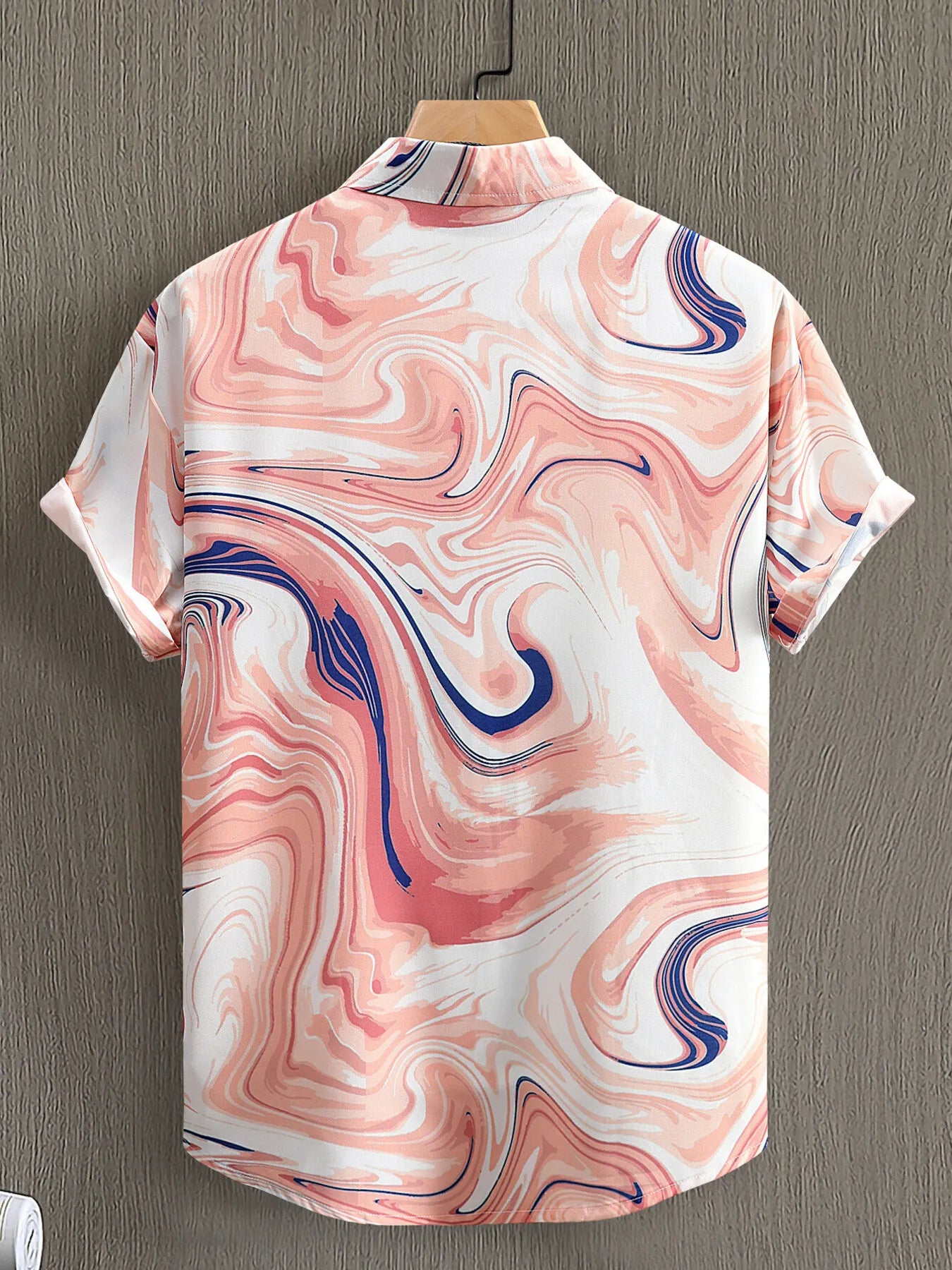 Men's Printed Button Up Short Sleeve Shirt - steven wick