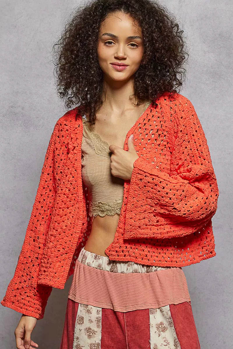 Open Front Cardigan with Crochet Patterns - steven wick