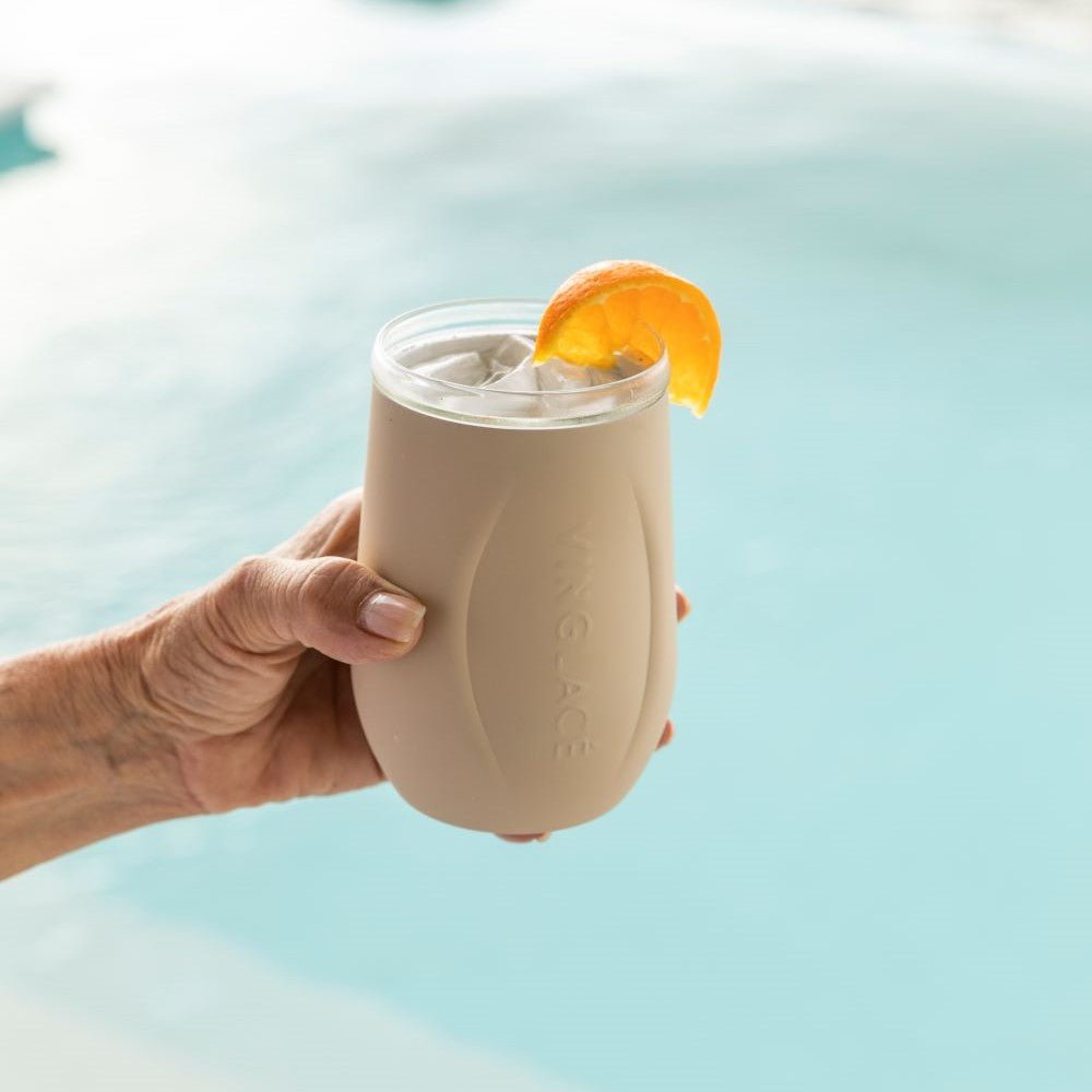 Glass Lined Wine Glass