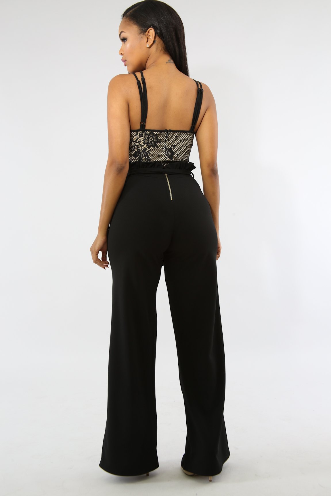 Women's Black Palazzo Wide-Leg Pant - steven wick