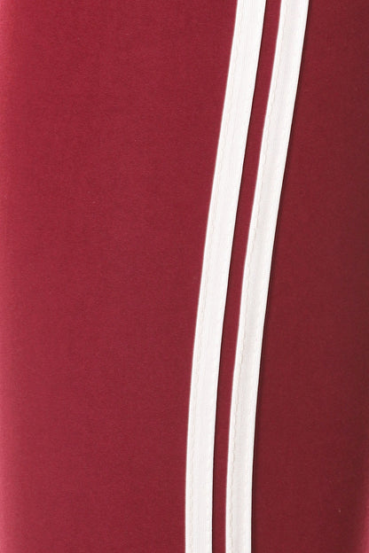 Ladies Stripped Red And White Track Jogger - steven wick
