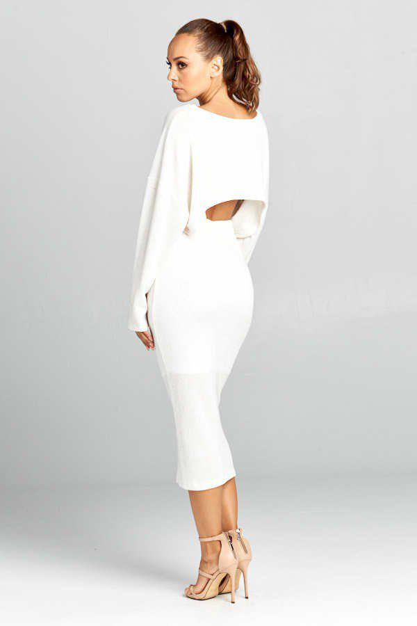 Kourtney Off White Knit Two Piece Set - steven wick