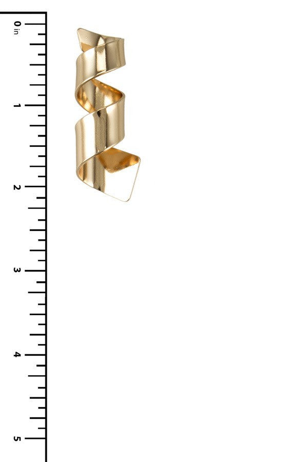 Twisted Flat Metal Earrings - steven wick