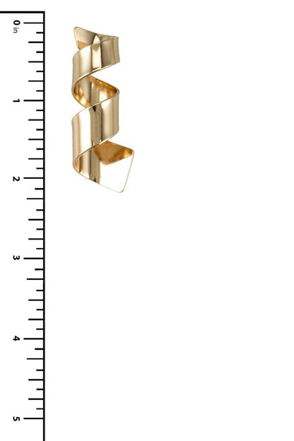 Twisted Flat Metal Earrings - steven wick