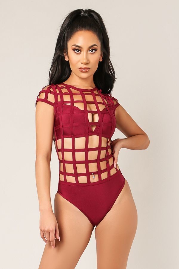 Cap Sleeved Cut-Out Caged Swimsuit - steven wick