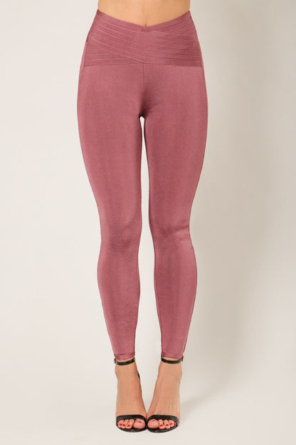 Ross Brown Cross Fitted Bandage Pants - steven wick