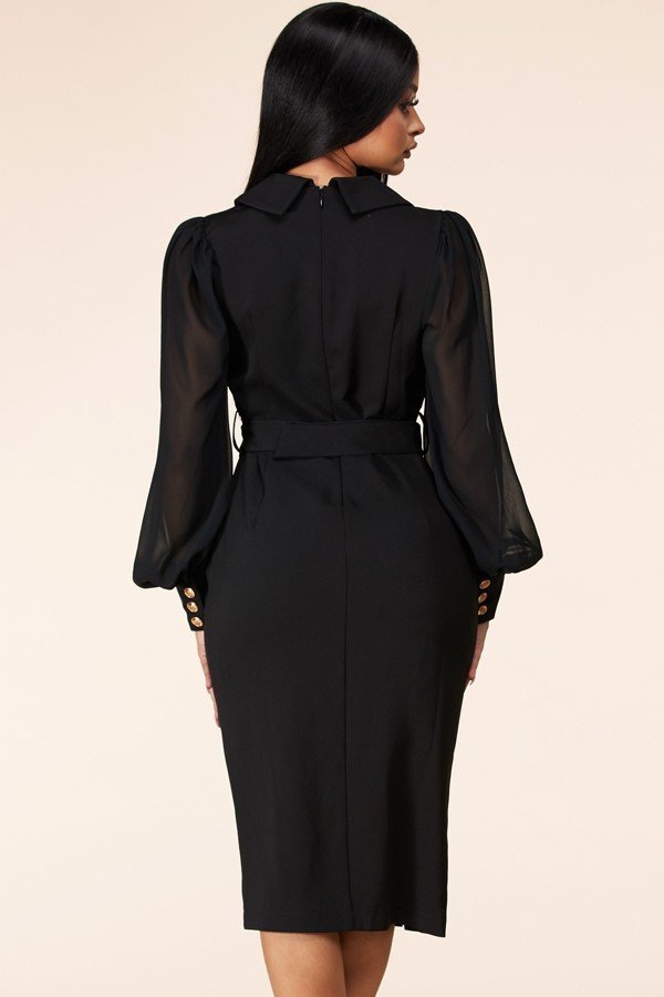 Long Sleeve Black Lace Blazer Dress Small / Black Long Sleeve Black Lace Blazer Dress Small / Black