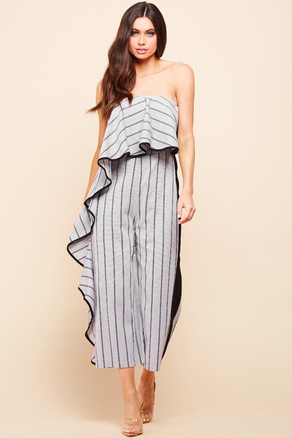 Jenner Off Shoulder Side Pleated Jumpsuit - steven wick