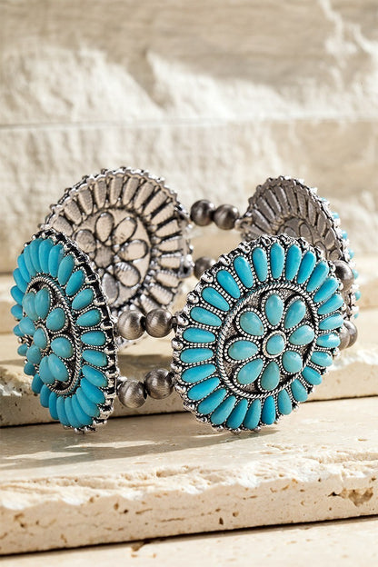 Turquoise Bead Stretch Bracelet - steven wick