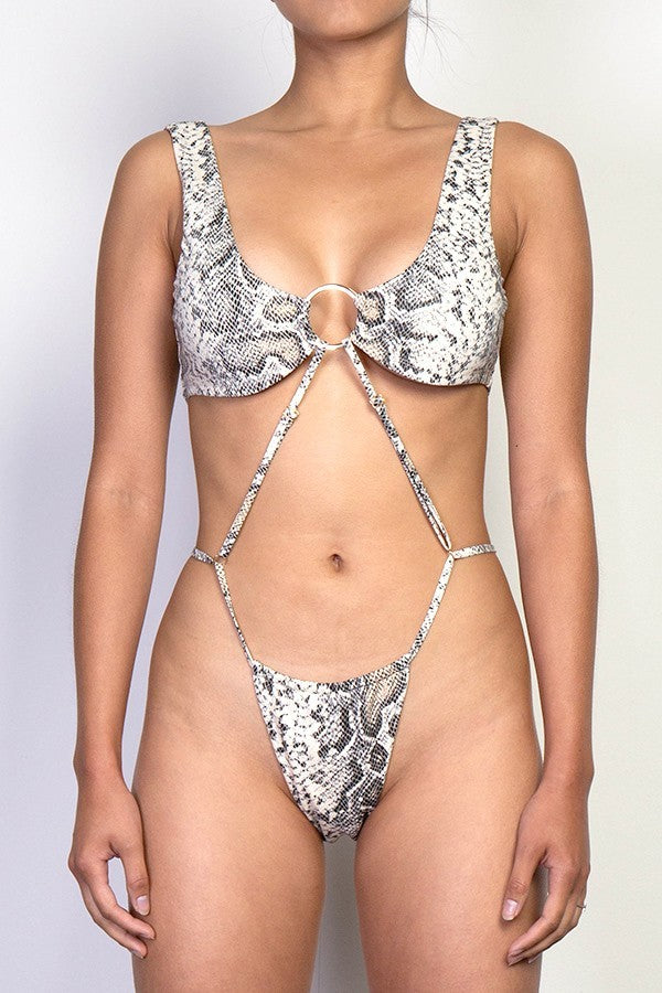 Scoop Neck One Piece Swimsuit - steven wick