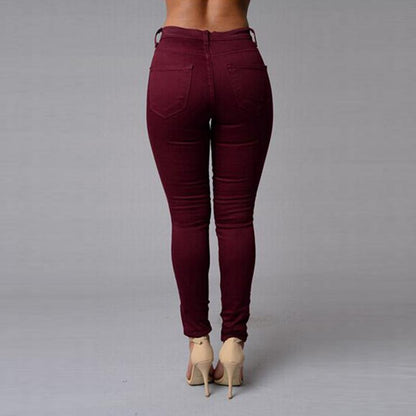 Wine Red Ankle Length Pants - steven wick