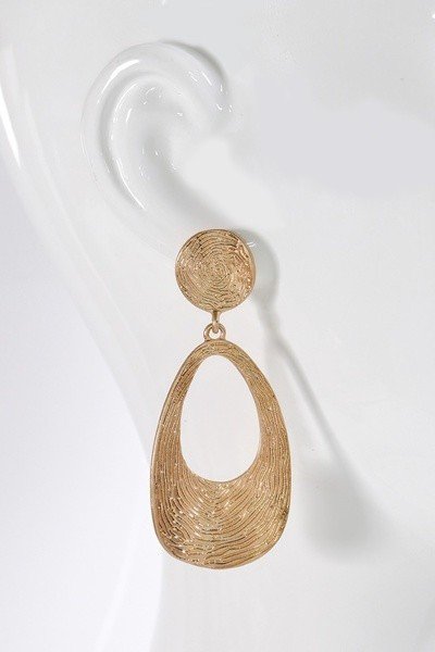 Curved Tear Drop Dangle Earrings - steven wick