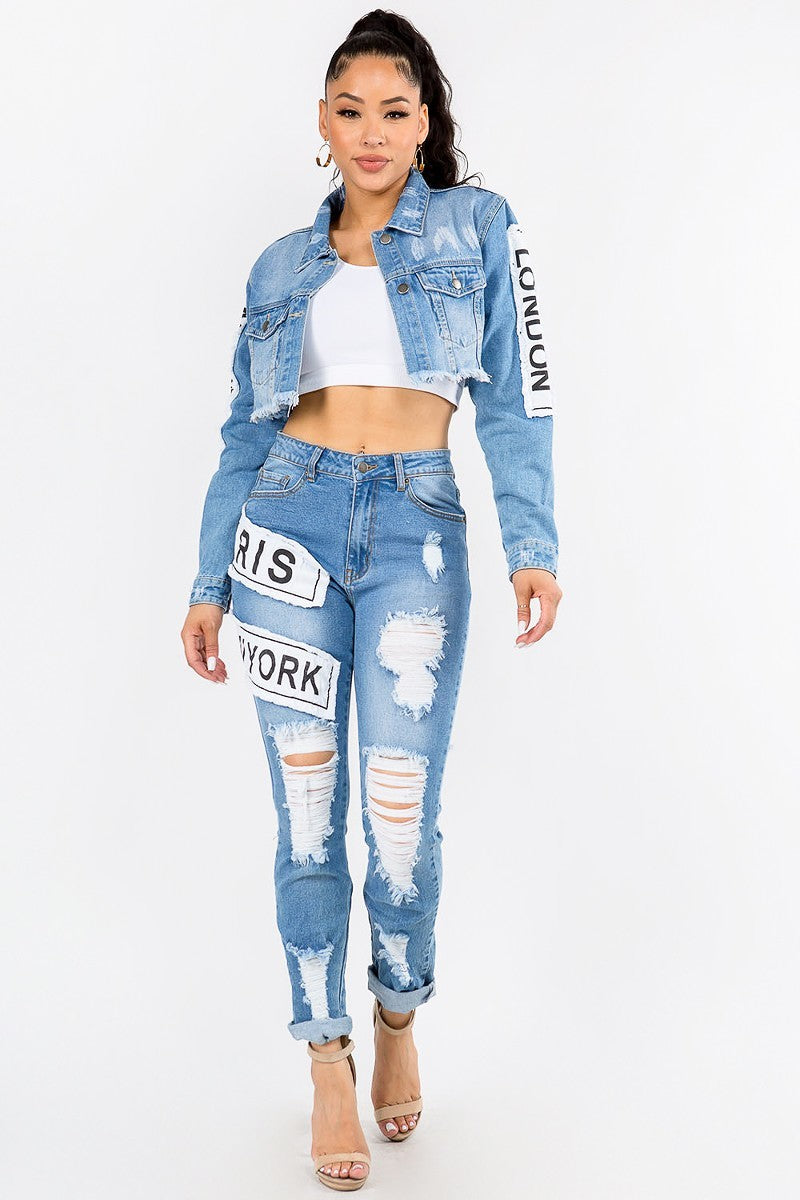 Fashion Tour Patch Skinny Jeans - steven wick