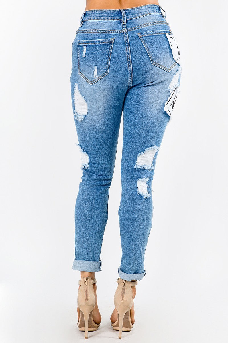 Fashion Tour Patch Skinny Jeans - steven wick